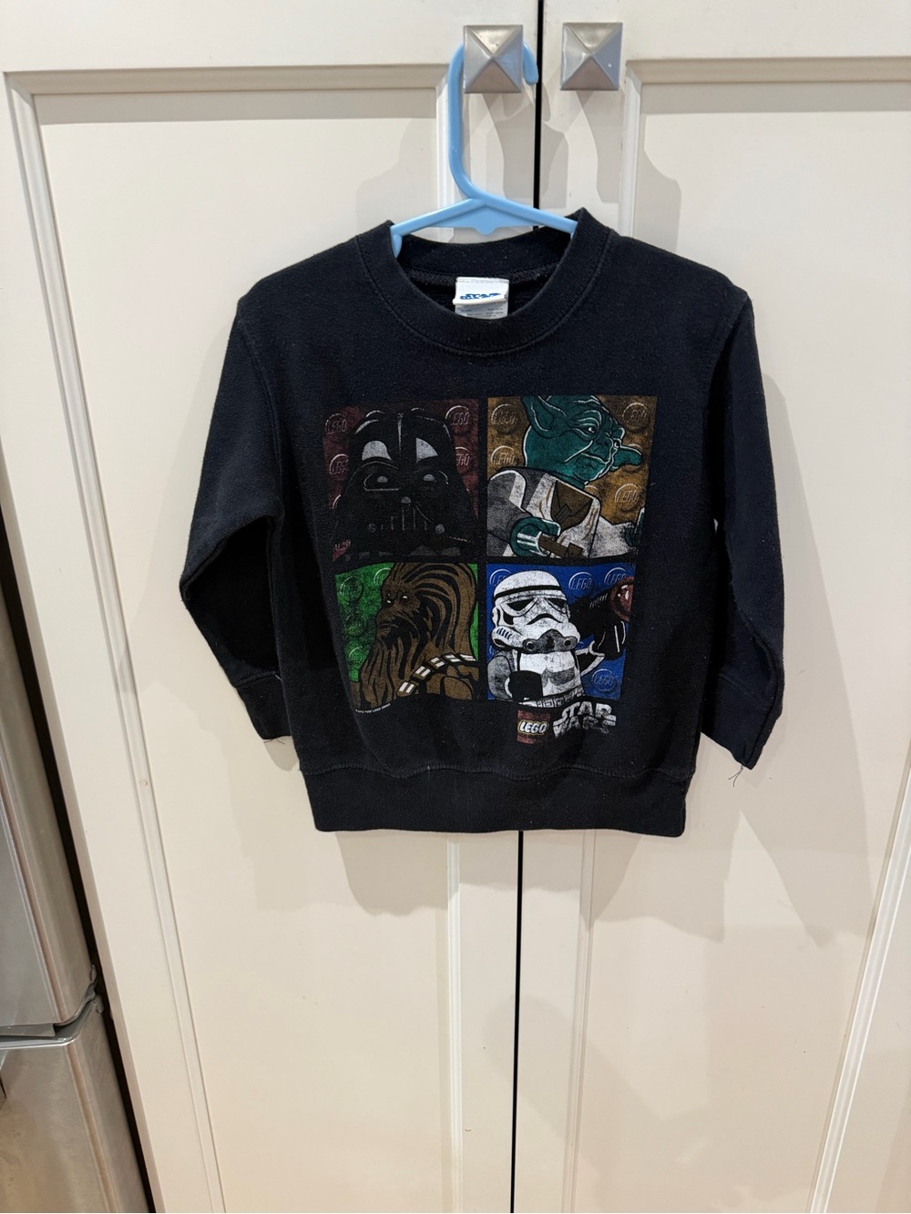Star Wars 3t Lego Black Kids Sweatshirt with Multicolor Character Panels